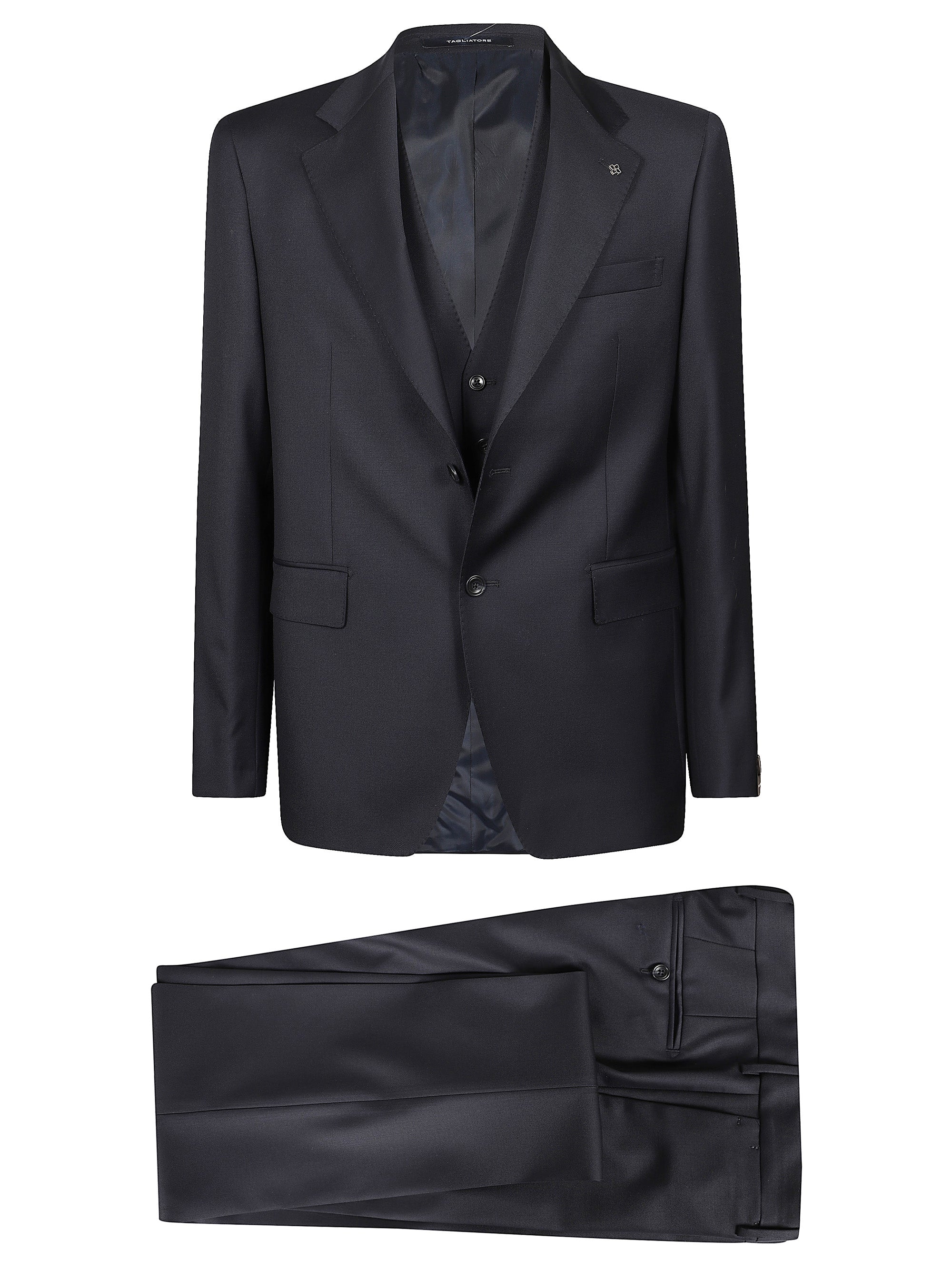 Elegant Virgin Wool Suit for Men