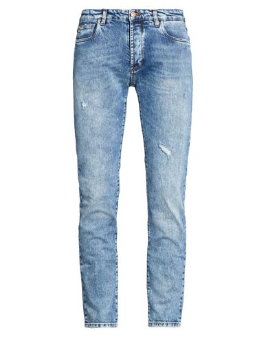 Man Jeans Blue Size 28 Cotton, Elastane