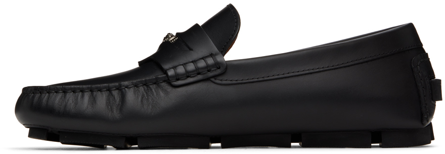 Versace Black Medusa Driver Loafers
