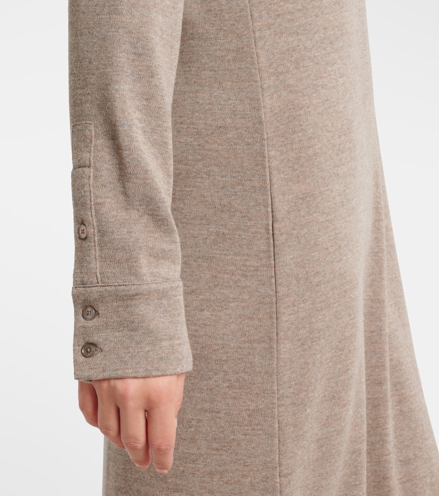 Wool jersey polo dress