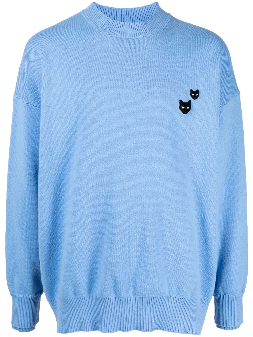 Twin panther crewneck jumper - Blue