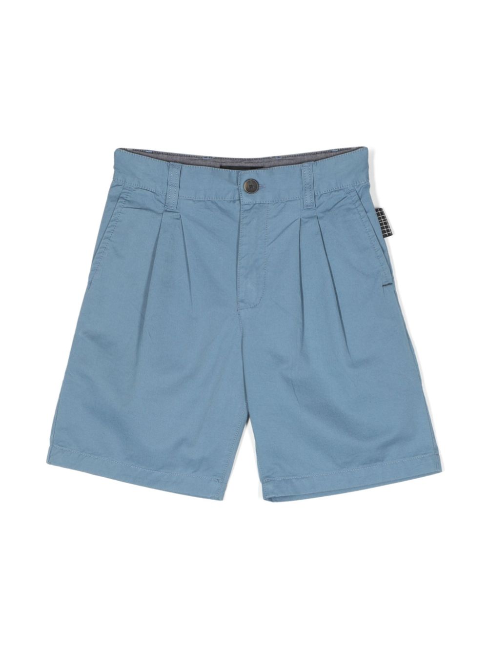Arley mid-rise cotton shorts - Blue