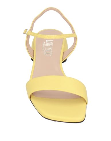 Woman Sandals Yellow Size 7 Leather