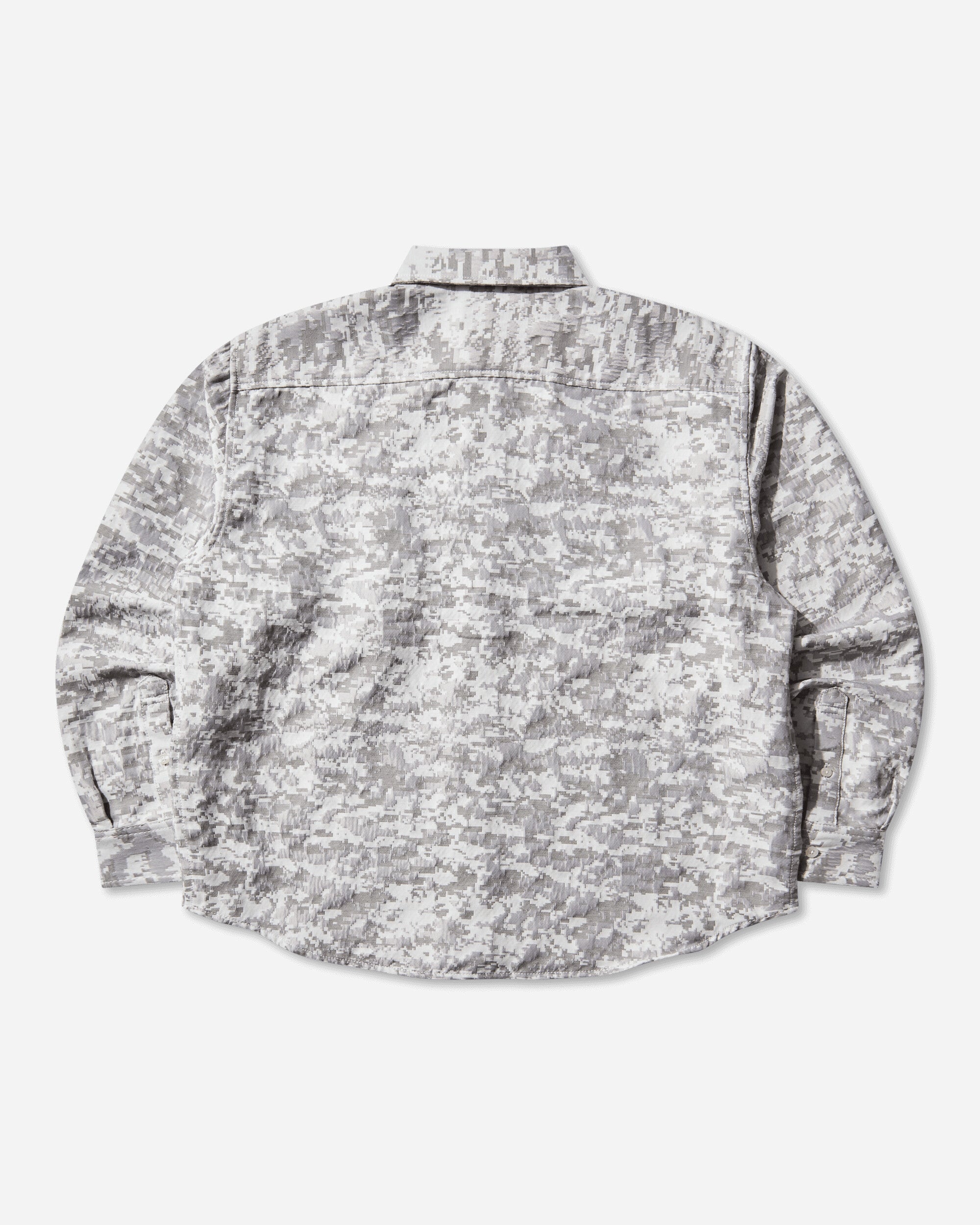 Men s Digital Camo Jacquard Longsleeve Shirt White