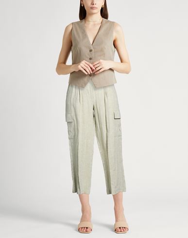 Woman Pants Off white Size 6 Linen