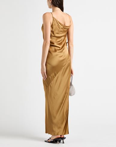 Woman Maxi dress Mustard Size 6 Acetate, Viscose