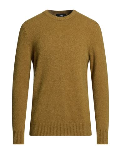 Man Sweater Military green Size 38 Alpaca wool, Polyamide, Wool, Elastane