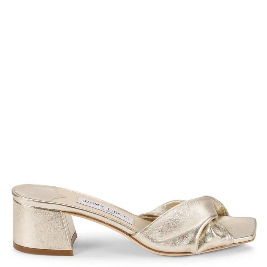 Lyn 45 Metallic Nappa Sandals