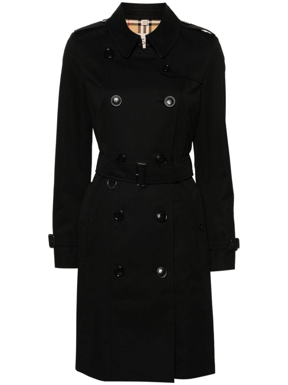 Gabardine-weave trench coat