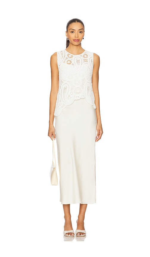 ASTR the Label MIDI-KLEID MARTINA in White,Cream. Größe S. Also in L
