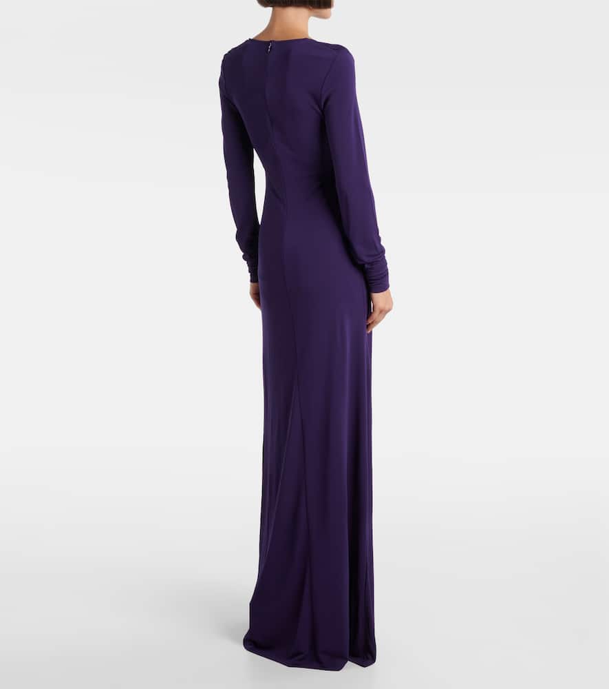Arced Palm cutout gathered gown