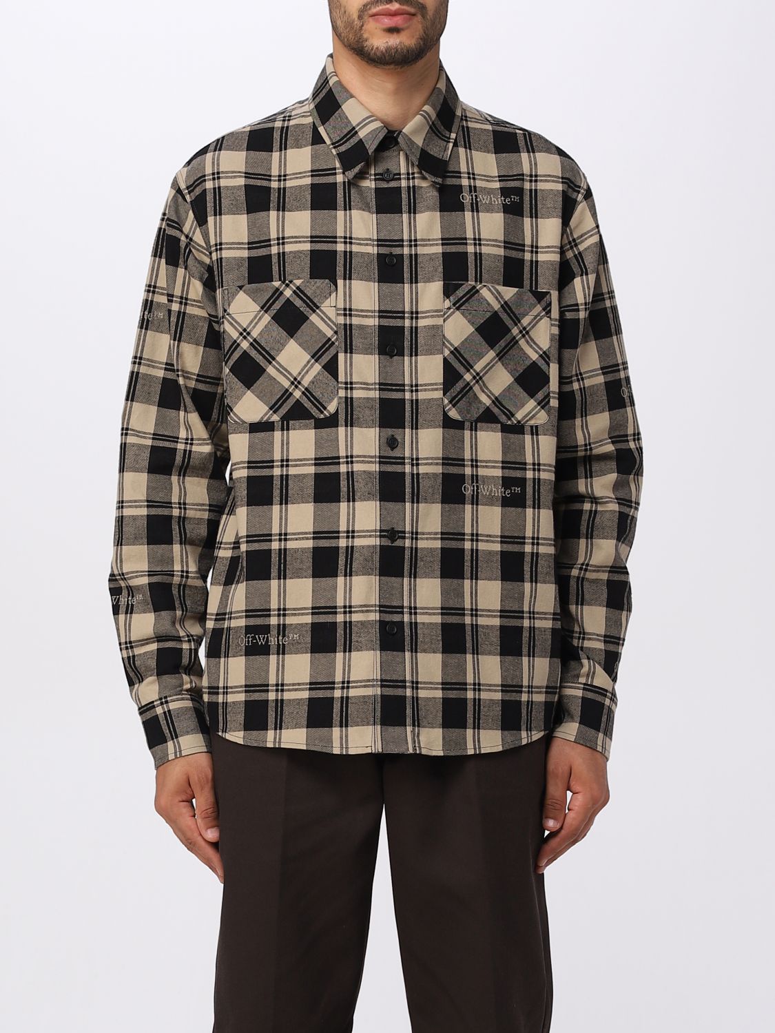 Shirt Men color Beige