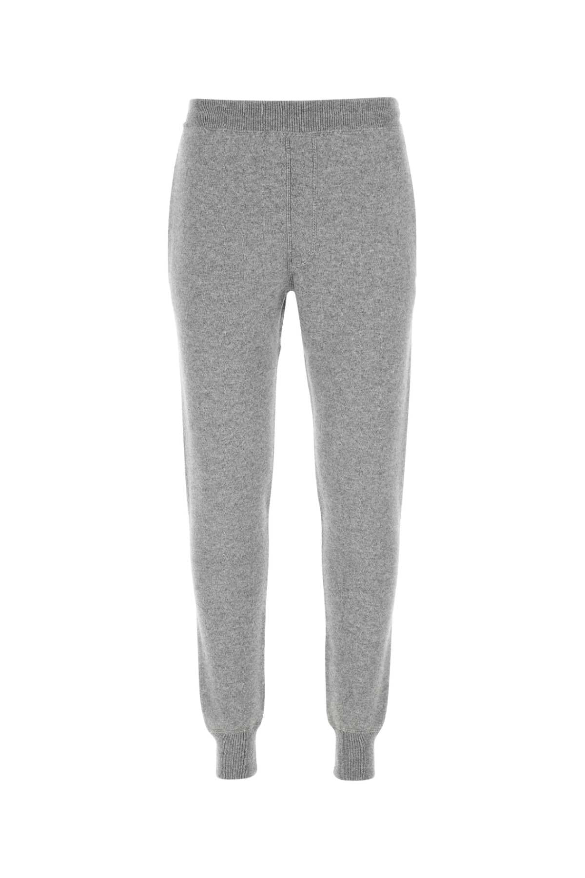 Stretch Cashmere Blend Joggers — Gray