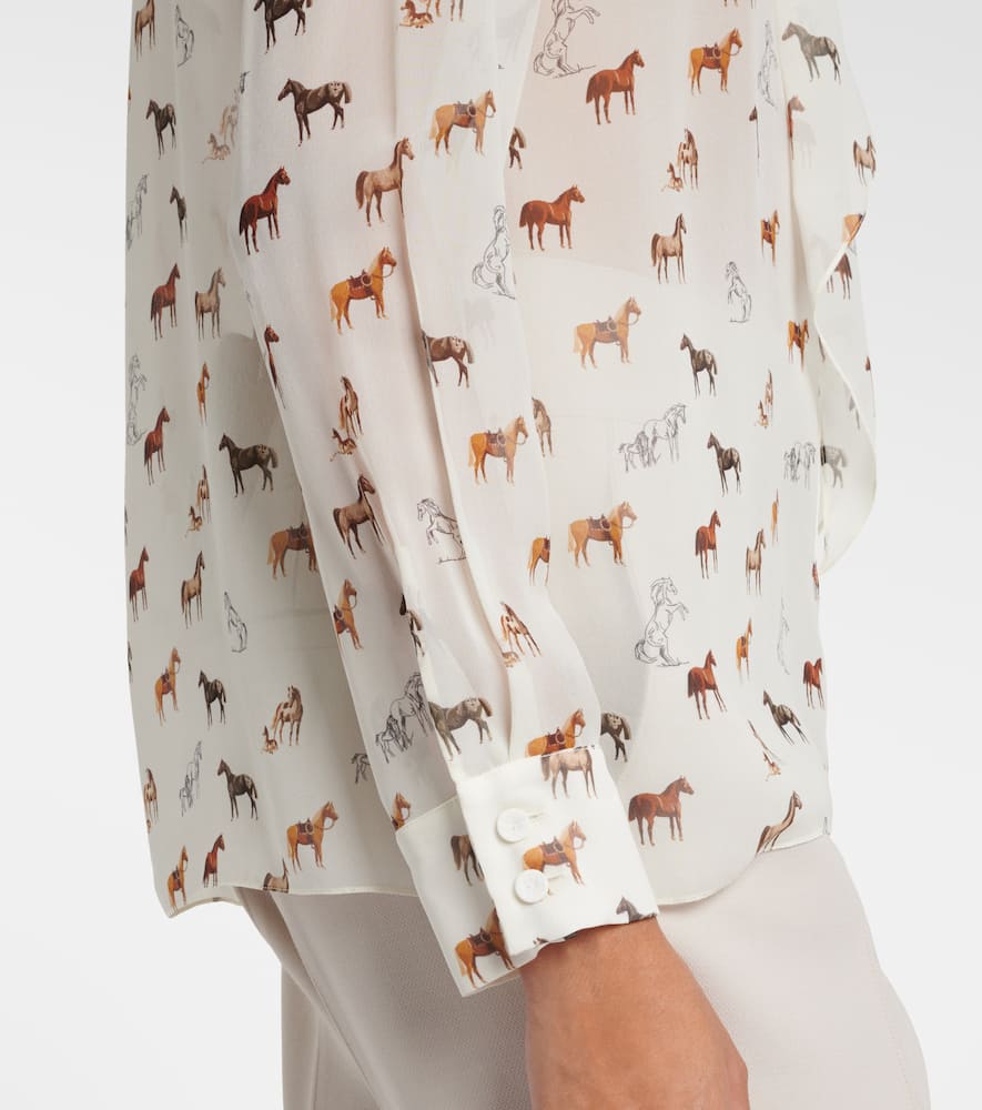 Shildon tie-neck silk blouse
