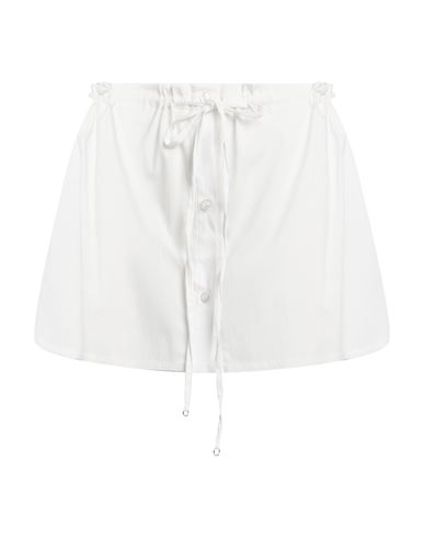 Woman Mini skirt White Size 6 Cotton, Nylon, Elastane