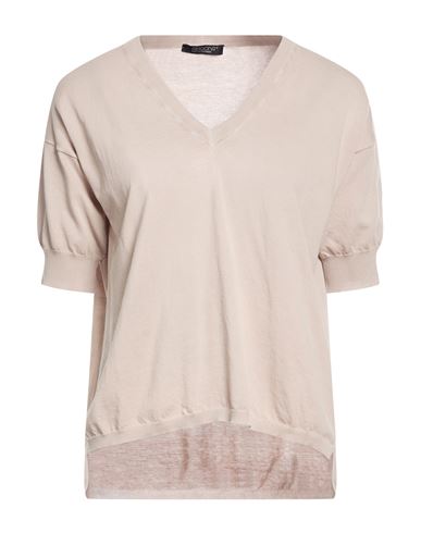 Woman Sweater Beige Size 8 Cotton