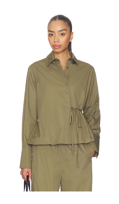 EAVES Bibas Shirt in White. - S also in