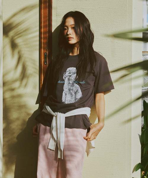 OVERSIZED POODLE GRAPHIC TEE V2