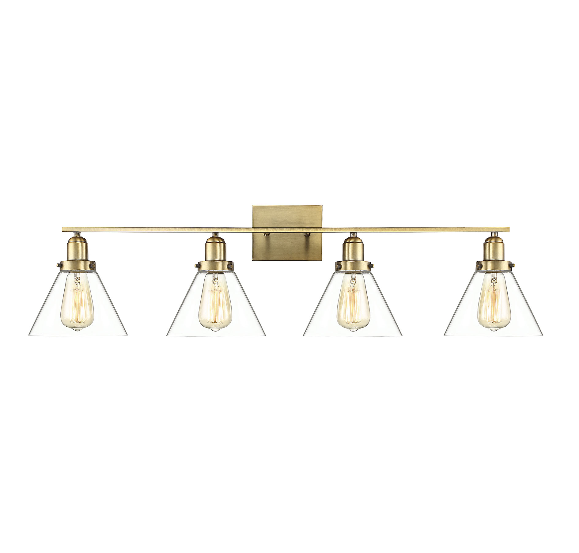 Savoy House Drake 4-Light Bathroom Vanity Light in Warm Bras