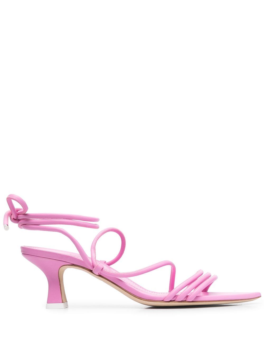 60mm ankle tie-fastening sandals - Pink