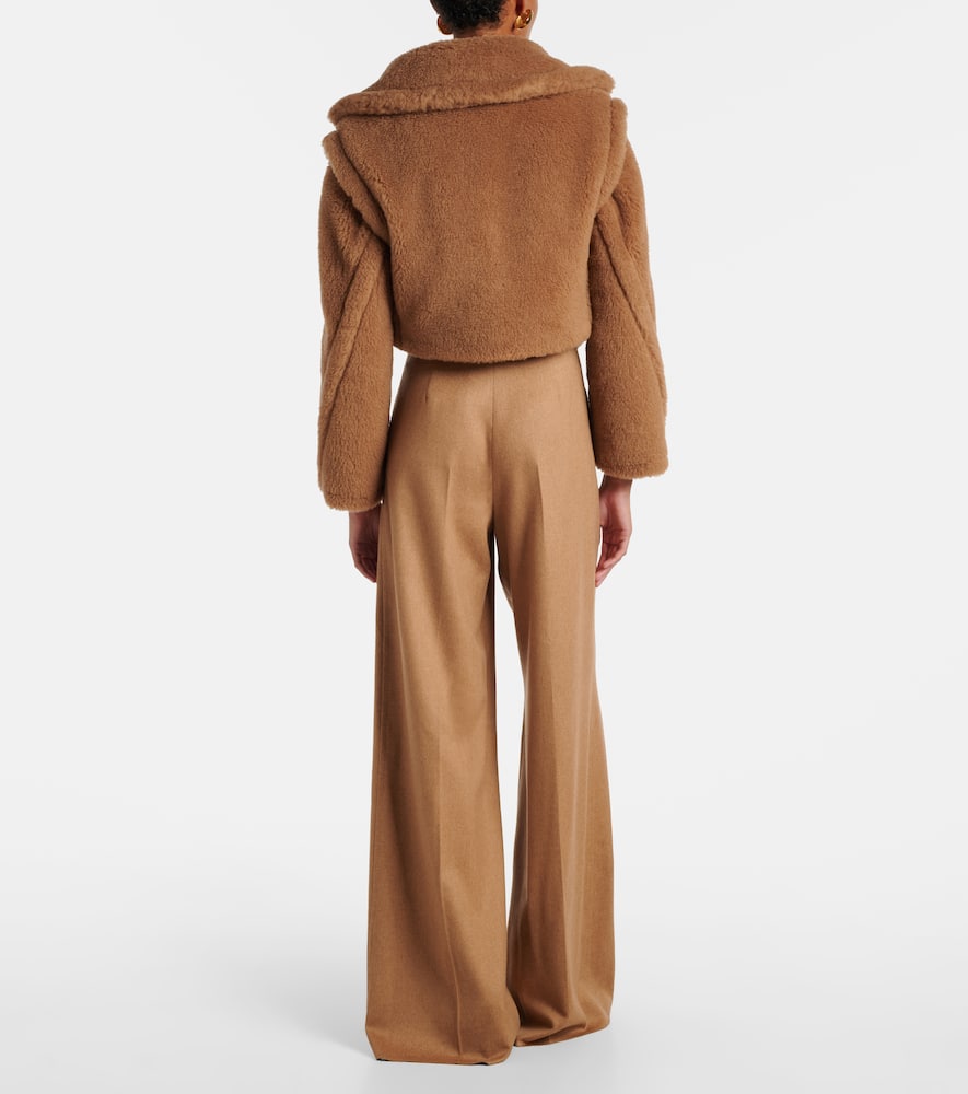 Santos cropped camel hair and silk jacket