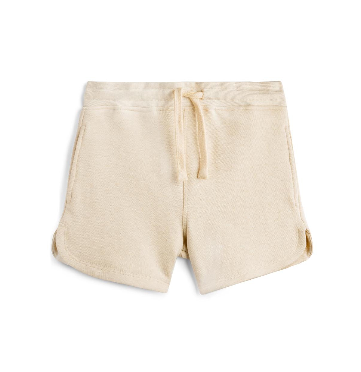 Girls Fair Trade Organic Cotton Pocket Track Short - Oatmeal heather