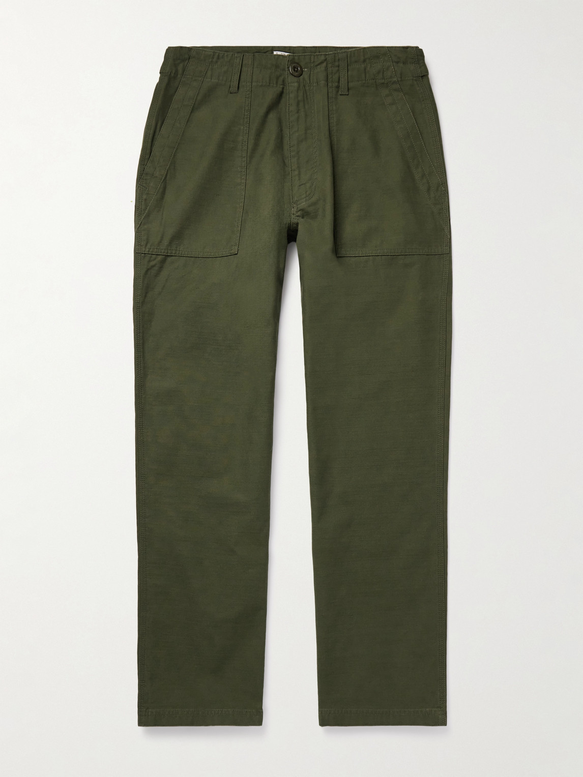 Straight-Leg Cotton Trousers
