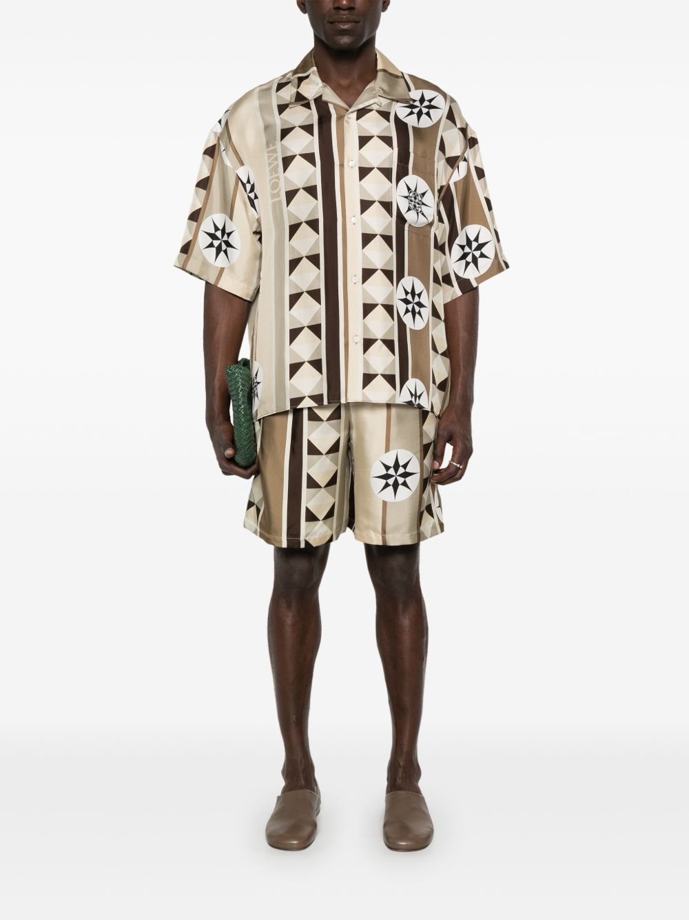 Loewe Paula's Ibiza Printed Silk Shorts