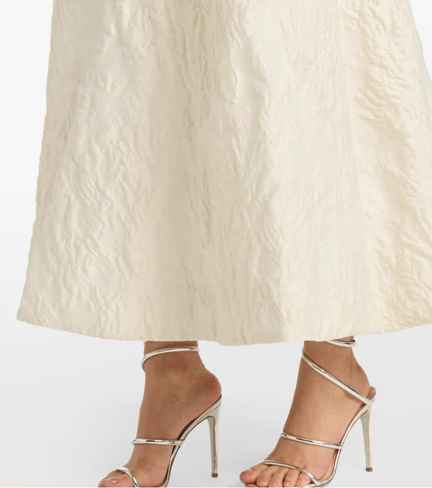 Floral jacquard gown