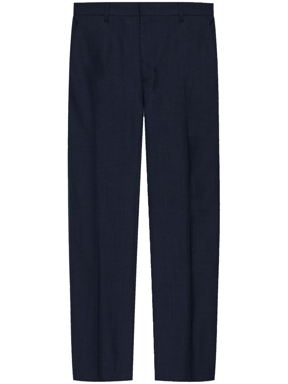 Pressed-crease tapered trousers - Blue