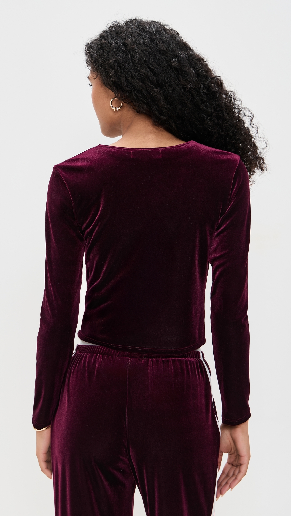 Eloise Velvet Cardigan Wine