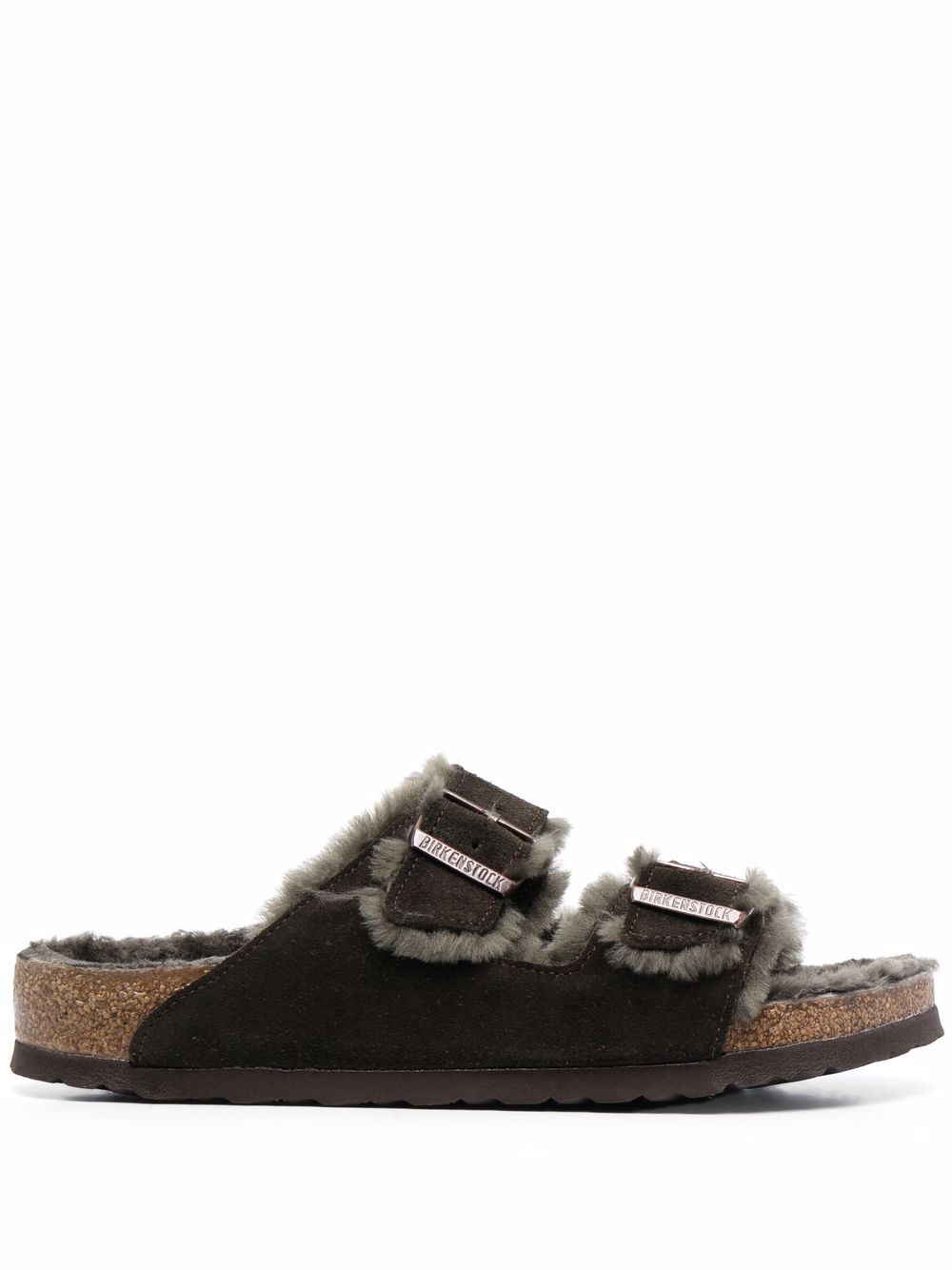 Arizona fur-lined sandals - Green