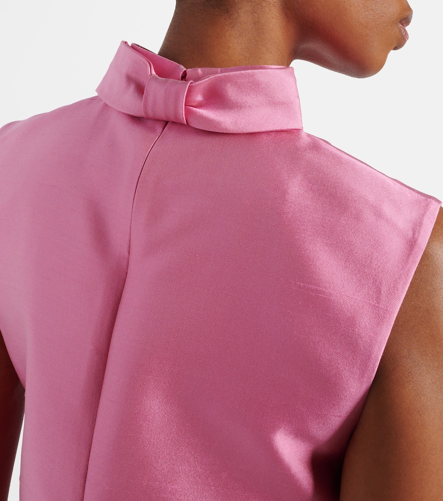 Silk shantung minidress