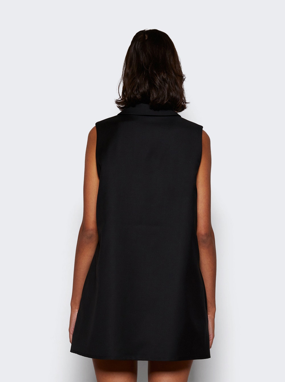 Sleeveless collared dress - Black