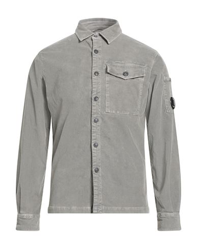 C. p. Company Man Shirt Military green Size M Cotton, Elastane