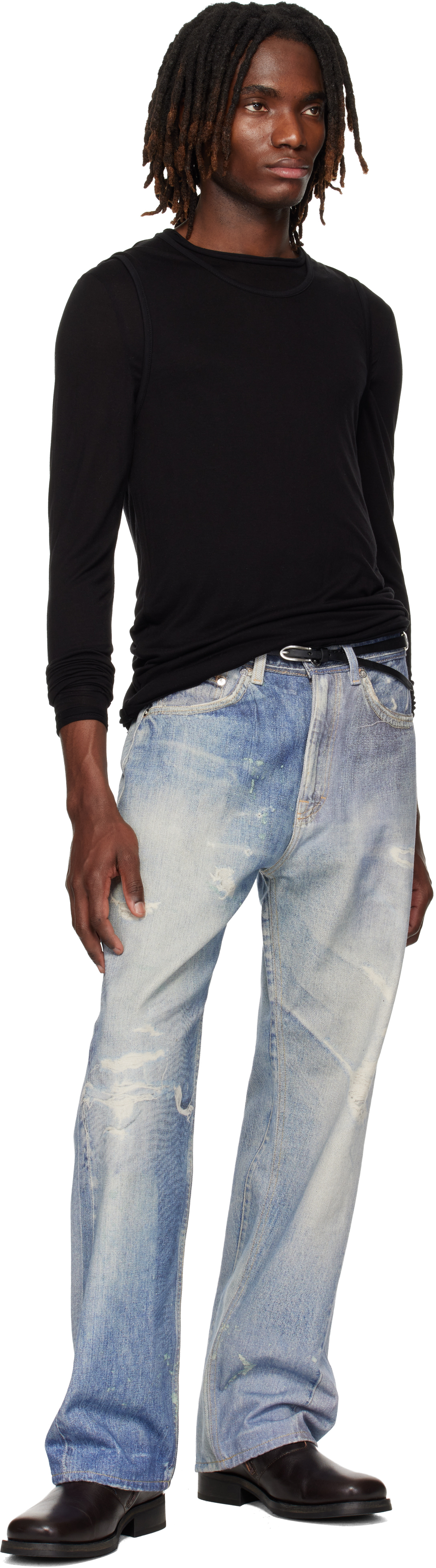 Black Doria Double Layer T-shirt Set