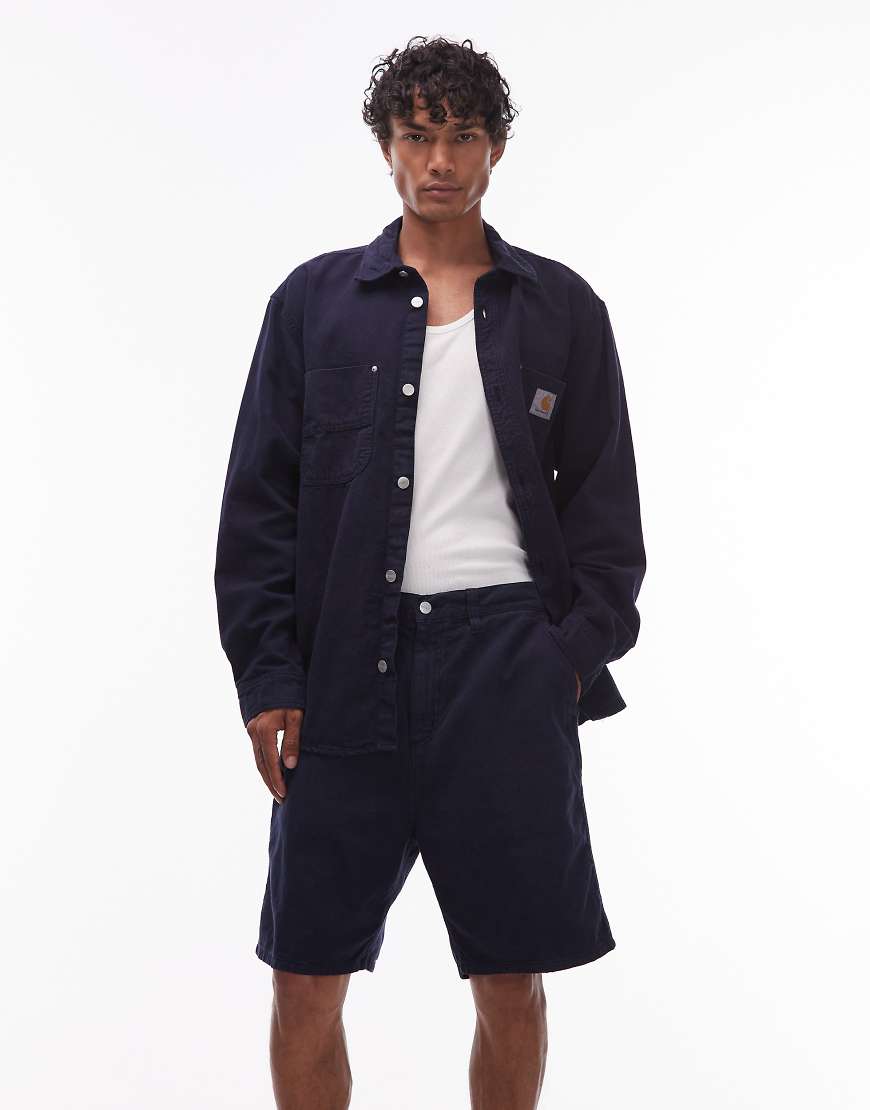 Walter single knee relaxed fit short in navy