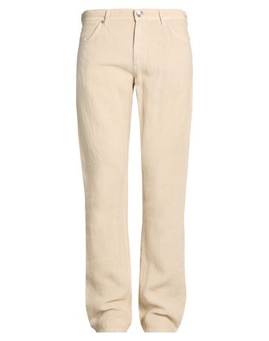 Man Pants Beige Size 32 Linen