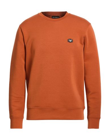 Man Sweatshirt Tan Size L Cotton, Polyester, Elastane