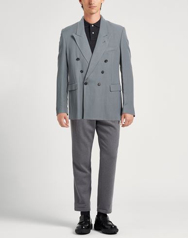 Man Blazer Grey Size 40 Viscose, Linen
