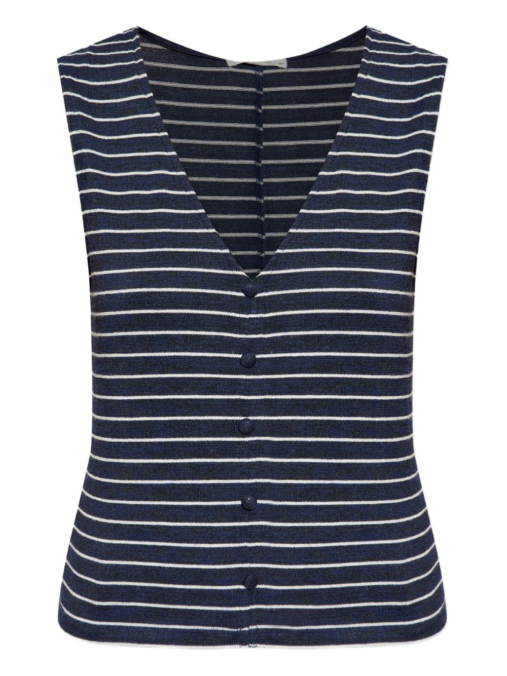 Striped button-up top - Blue