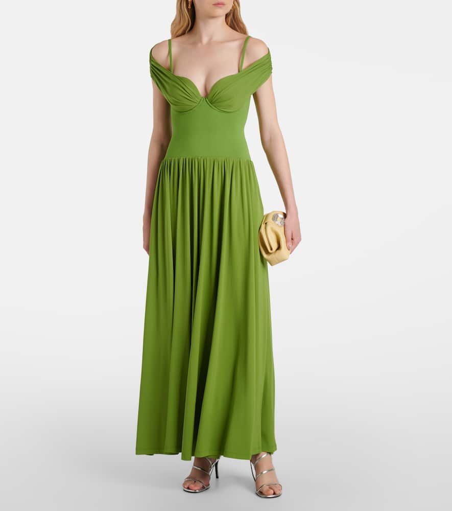 Amarantha draped jersey midi dress
