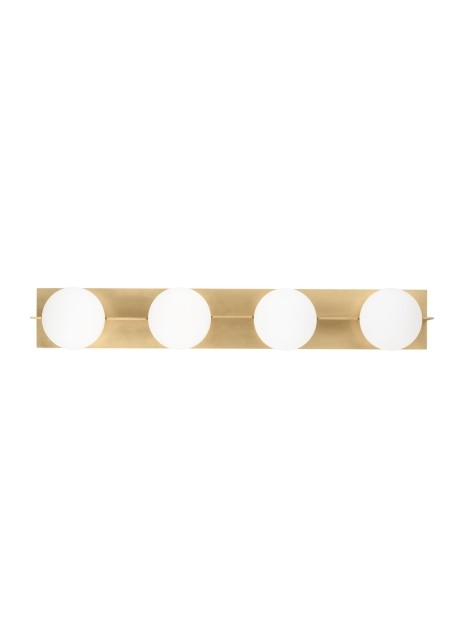 Natural Brass Four Light Bath Vanity from the Orbel Collection