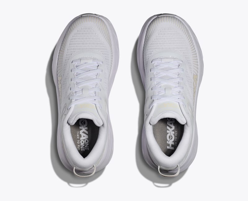 HOKA Women's Bondi 7 Shoes in White/White