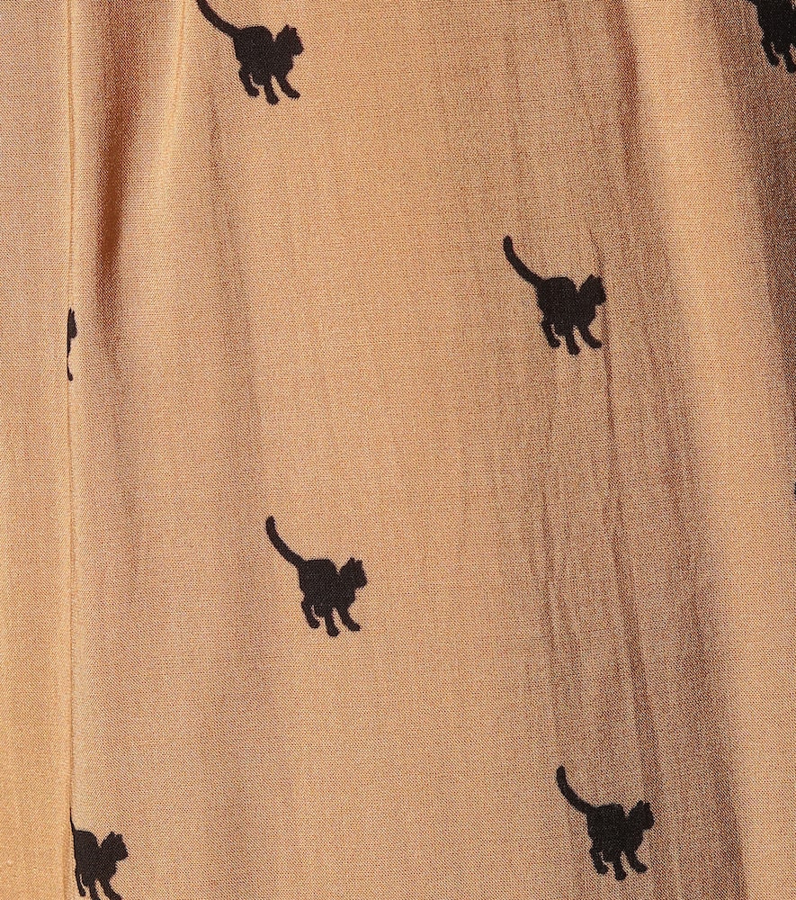 Printed drawstring pants