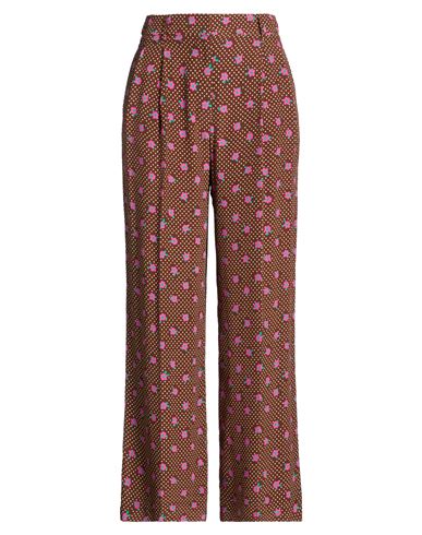Woman Pants Brown Size 10 Silk