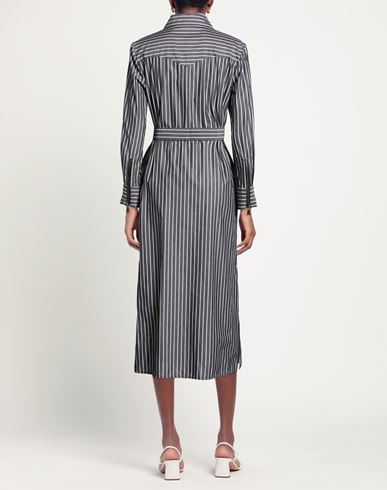 Woman Midi dress Charcoal Size XS Cotton