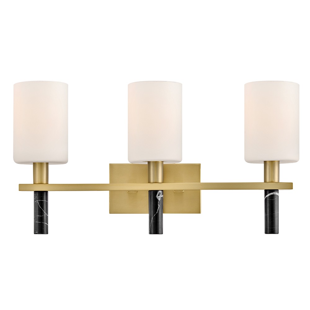 Lacquered Brass LED Bathroom Vanity Light from the Turin Collection
