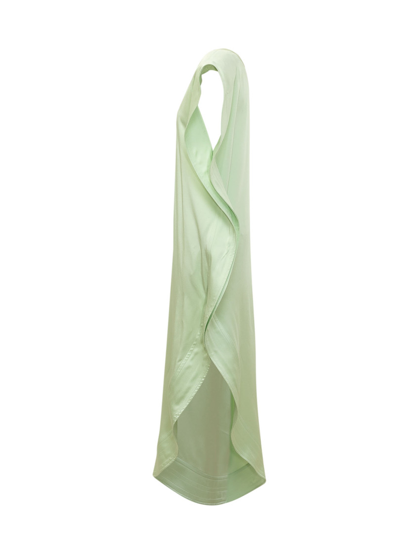 Stella Mccartney - one shoulder satin draped evening gown