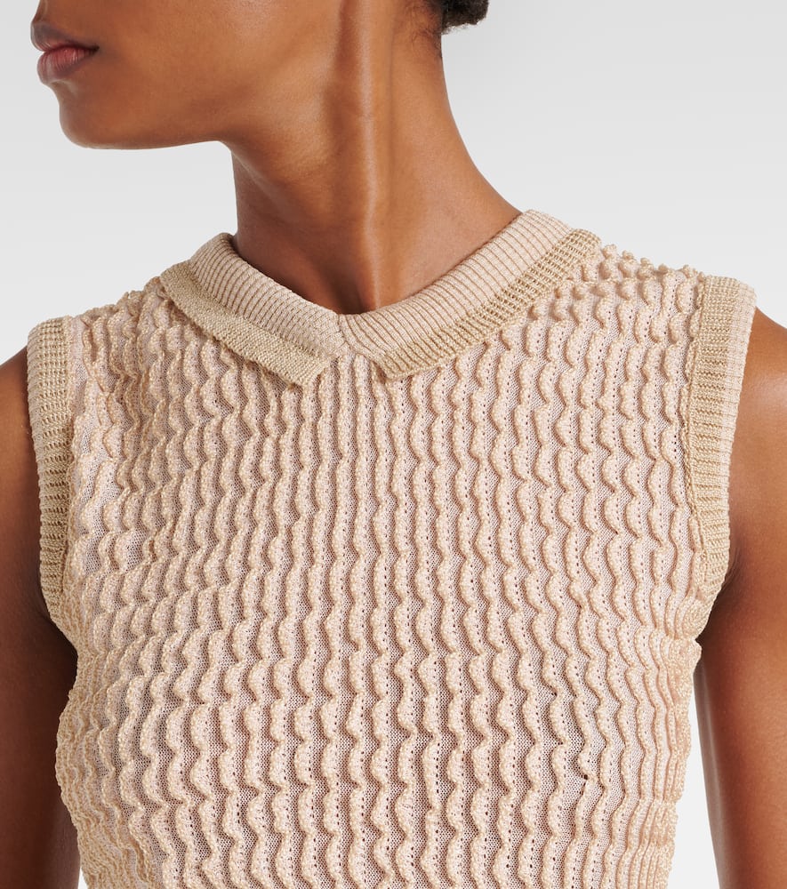Ribbed-knit sweater vest